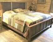 Reclaimed Wood and Vintage Tin Bed - King