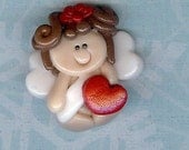 Love Cupid Polymer Clay Beads and Bow Centers, Jewelry, Charm, Pendant, Hair Bow Center