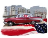 Fine art photography, cuba inspired original art,  American Car Color Photography, Fine Art 8x10 Print
