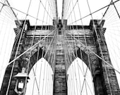 Black and White Photography - Brooklyn Bridge 1 - 8 x 10