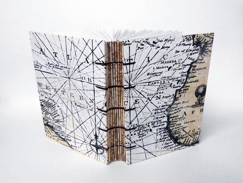 Travel Journal, Notebook, Sketchbook - Antique Map