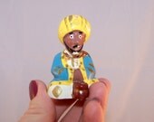 Tiny Creature. Ali Baba Figurine. Old Soviet Doll Souvenir. Hand Painted. For Home Decor or Assemblage