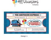 Personalised Custom Thomas The Tank Engine Birthday Ticket Invitations/Invites - DIY Printable Digital File