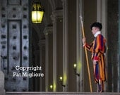 Fine Art Print Travel Photography Colorful Swiss Guard Protectors at the Vatican Rome Italy fPOE