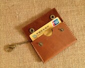 Handstitched Leather Card Case, Leather Credit Card Case, Bus Pass Holder, Business Card Holder