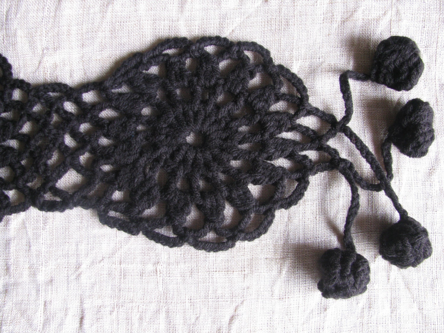 Doily Crochetted Fency Scarf