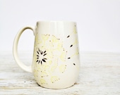 Ceramic Mug - Ceramics and Pottery - Dandelion Flower - Yellow Ceramics