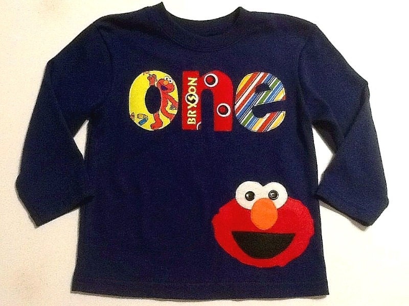 Elmo Birthday Shirt INCLUDES Embroidery Of Child's Name
