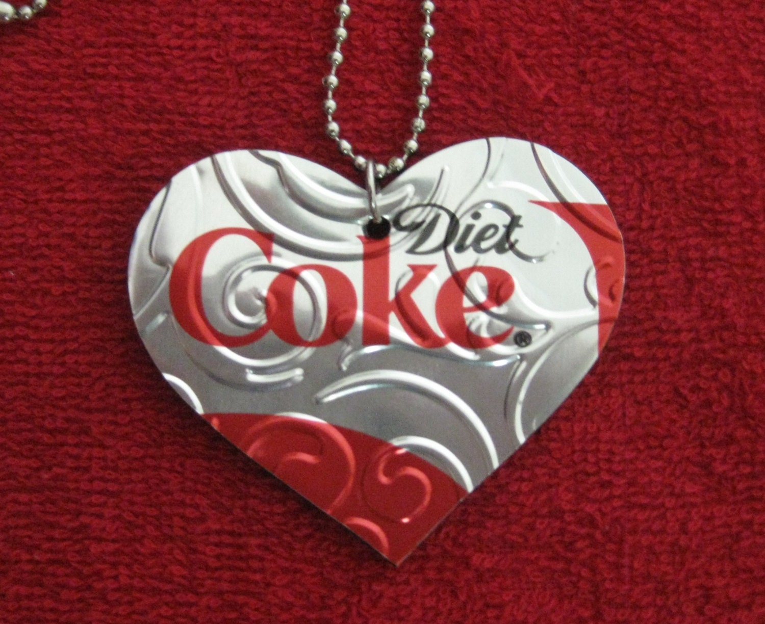 Diet Coke Heart Necklace Handmade From By Nakedcuppiecakes On Etsy 9722