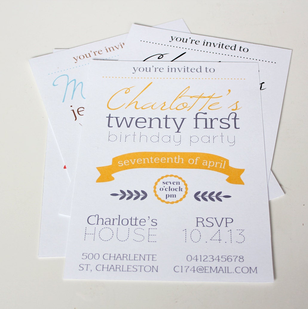 PRINTABLE Invitation for Wedding or Birthday - L'Elegante Series Il_570xn
