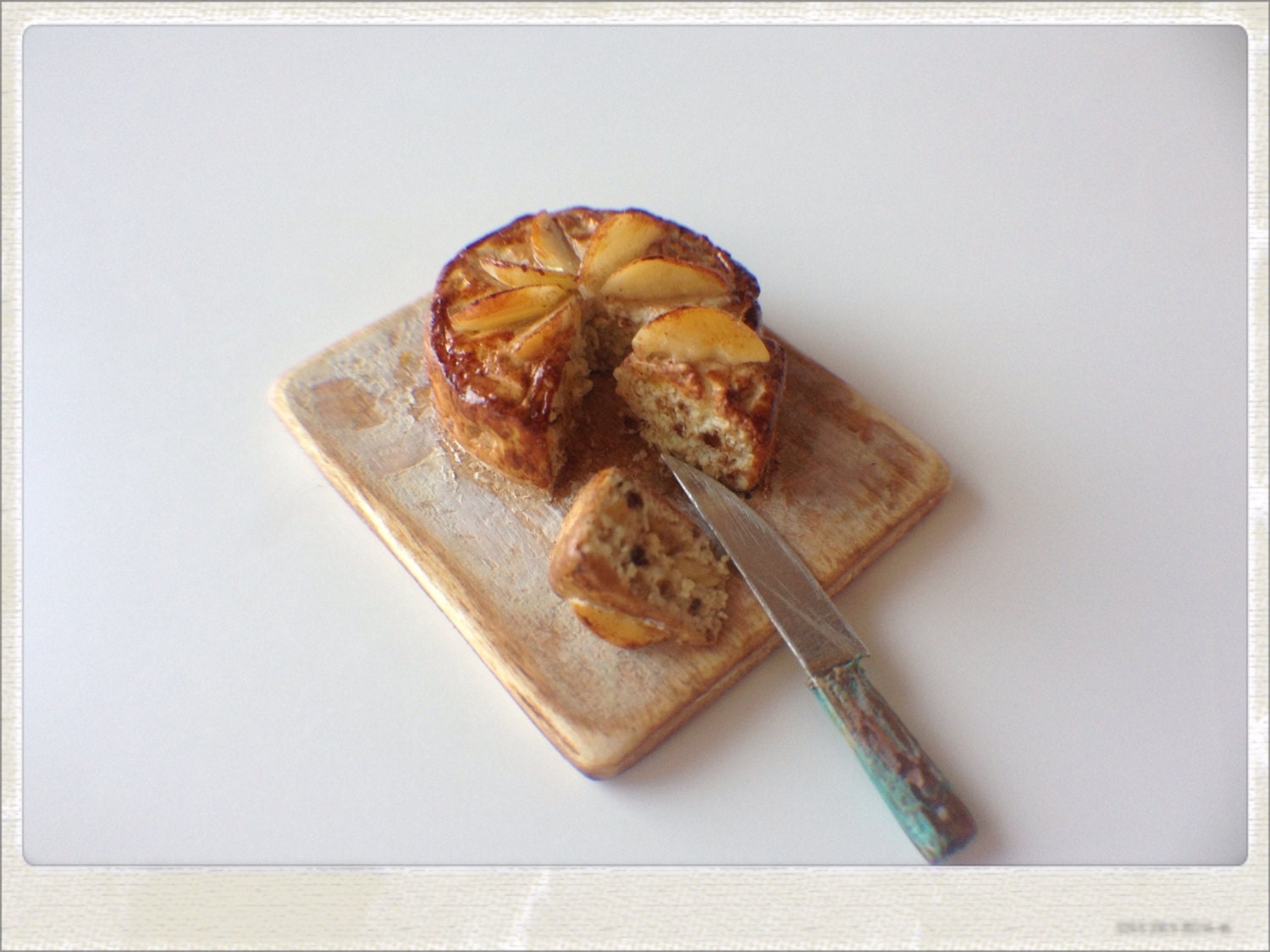 Caramel Apple Cake - Dollhouse Miniature Food