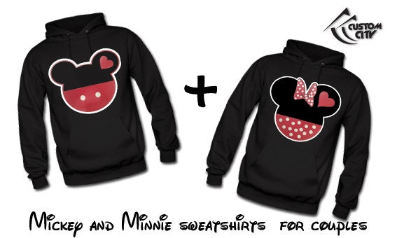 mickey minnie couple hoodies