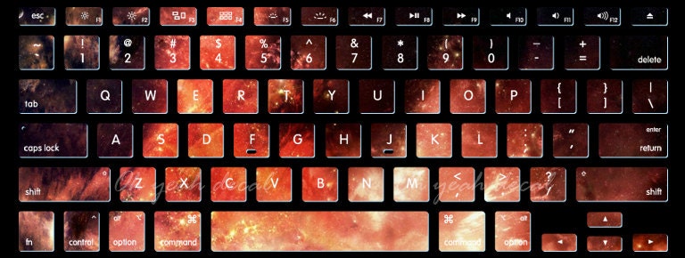 Flame Nebula Macbook Keyboard Stickers- Decal laptop MacBook pro decal MacBook decal MacBook air sticker J-001
