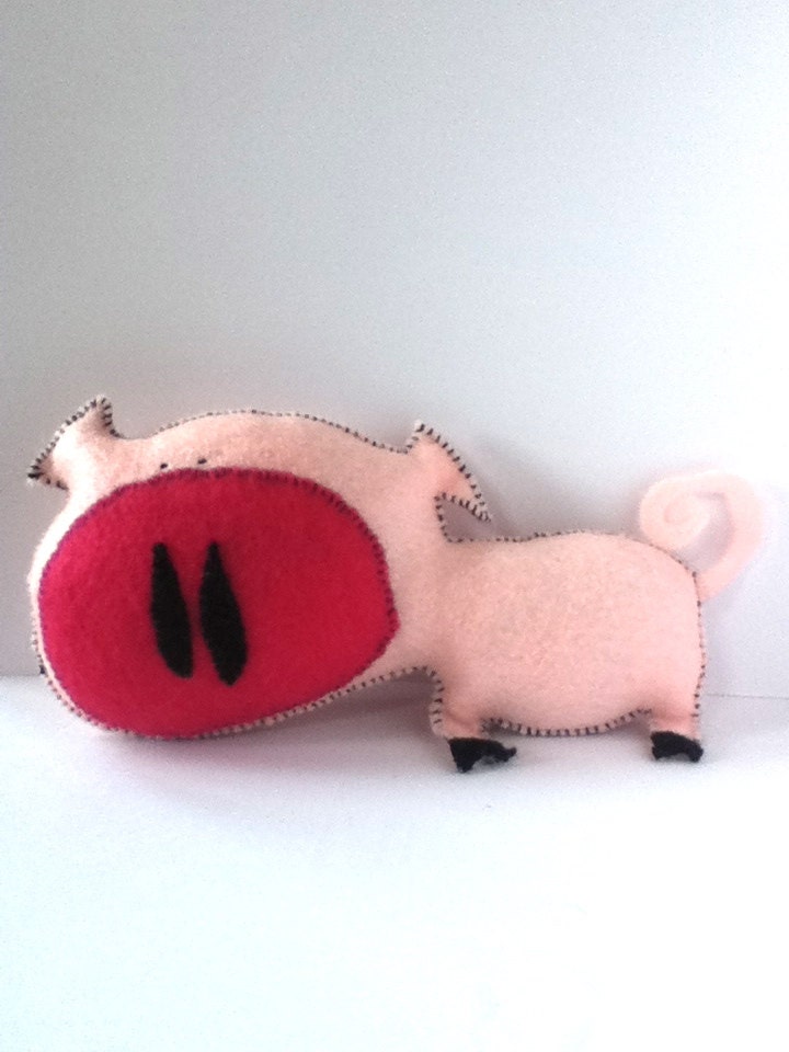 Made to Order -- Plush Handmade Eco Friendly Toy - Nursery Decor - Baby Shower Gift - Phoebe the Pig