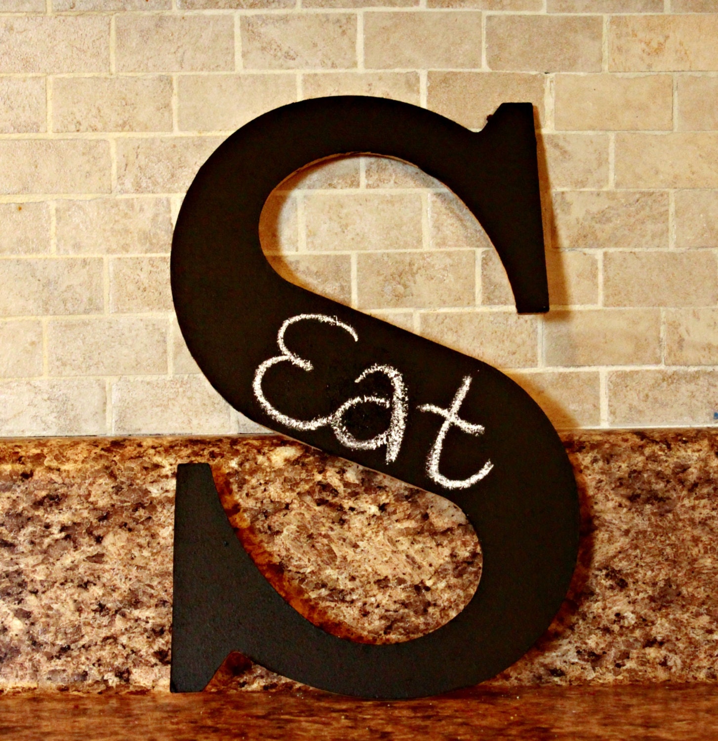 Chalkboard Monogram Letter Decor Art - BoaAndBoo Chalkboard Monogram Letter Decor Art - BoaAndBoo