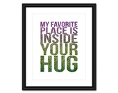 Prinatable Quote Art - My Favorite Place - 8x10 - Instant Download