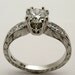 Hand Craved 10% Iridium Platinum 8 claw Canadian Diamond Engagement Ring