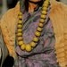 Purple Painted Braided Paper Structural Hat with Wax Detail