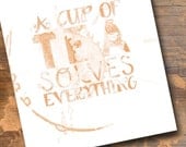 8 x 10 Tea Art Typography Print
