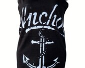 Anchor Navy Sailor Pirate shirt Black Women Tee shirts Singlet T Shirt Tank Top Tunic Sleeveless shirts M