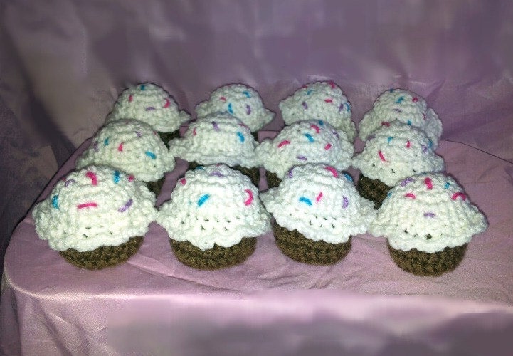Cupcake Memory (Crochet, colors, primary, secondary, sprinkles, matching, game, handmade, education, learning)