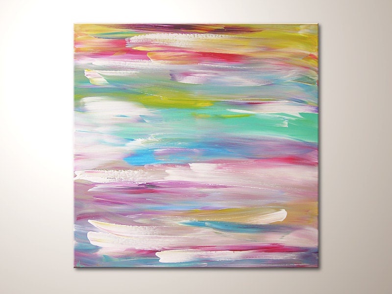 Original modern art painting "Morning lights" , abstract contemporary artwork, wall decoration,acrylics,decor, large,colorful