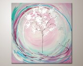 Original modern art painting "Dreamlight" , abstract contemporary artwork, wall decoration,acrylics,decor, large,XXL,tree,nature