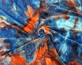 Half Yard Hand Dyed Organic Bamboo Velour - Goldfish