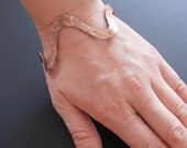 just bangle - metalwork, hammered, copper, brass, textured, statement bracelet, cuff - for her, gift