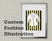Custom Fashion Illustration - Modern Illustration Wall Art Print