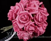Latex Real Touch Flowers Bouquets Rose Bridal Wedding Bouquet 10 Head DIY Charm kc7