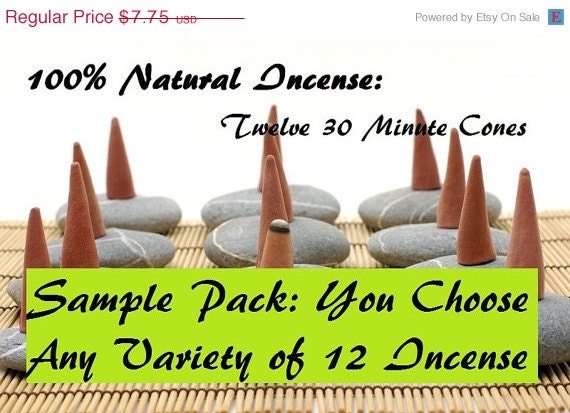 ON SALE You Choose ANY 12 incense in my store 100% natural no charcoal nor saltpetre