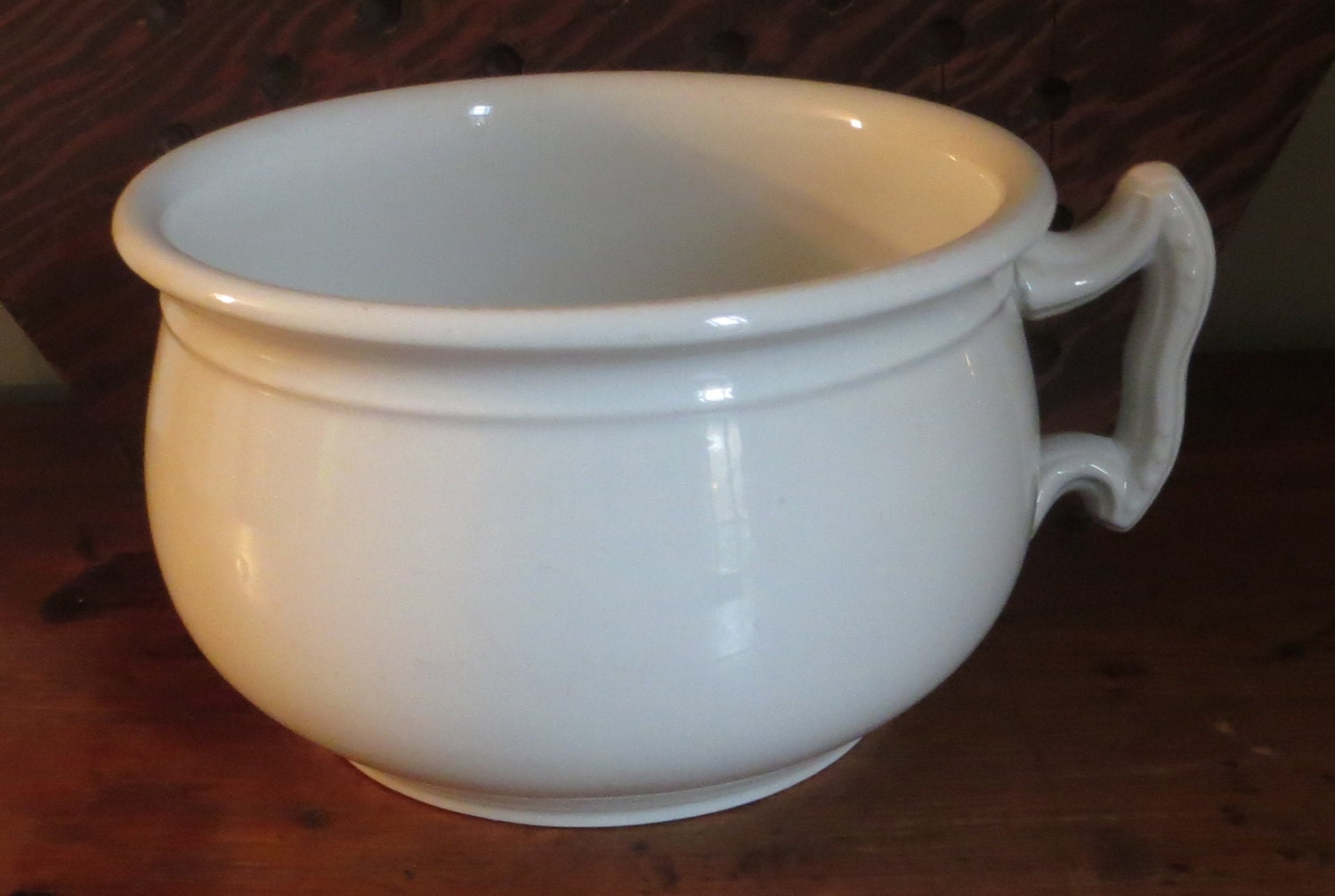 Antique English Chamber Pot Stone China by BlueRoverVintage
