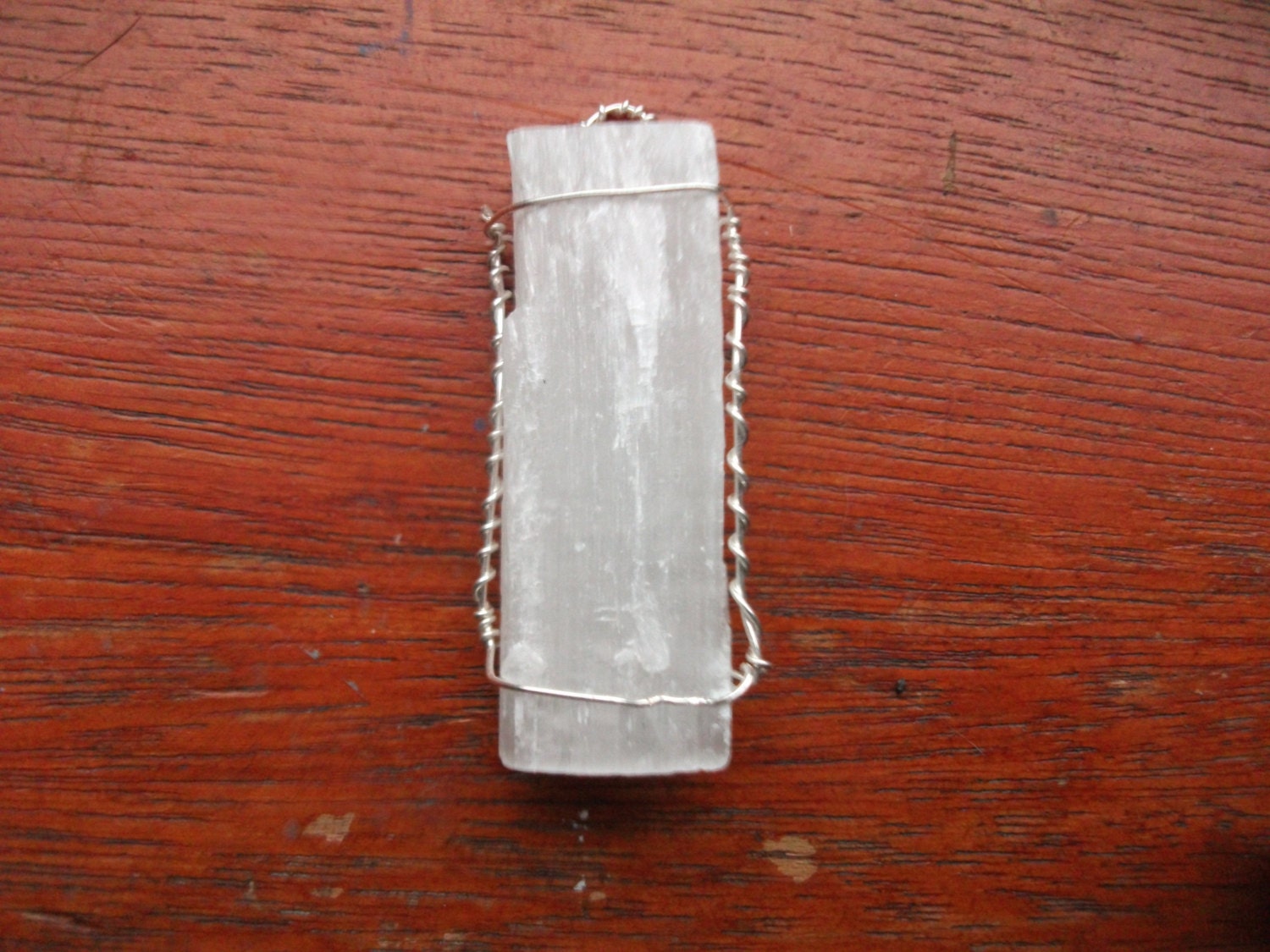 Raw Selenite Pendant
