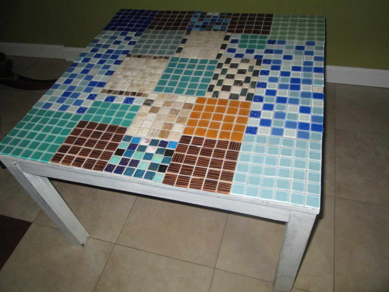Furniture/Coffee Table/Mosaic Table/Glass Stone Mosaic coffee table/Home Decor/Houseware/Handmade