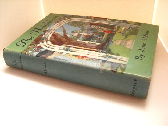 The Neighbors - 1950s vintage book, Jane Abbott, drama, New England, divorce, foreigner, summer reading