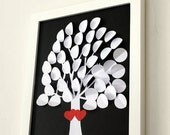 Unique Wedding Guest Book 3D Wedding Tree for 50-100 Guests Including Frame Great for Wedding, Bridal Shower, Anniversary