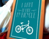 Queen - I want to ride my bicycle - A4 print