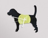 Handmade Recycled Retro Record Clock - Beagle