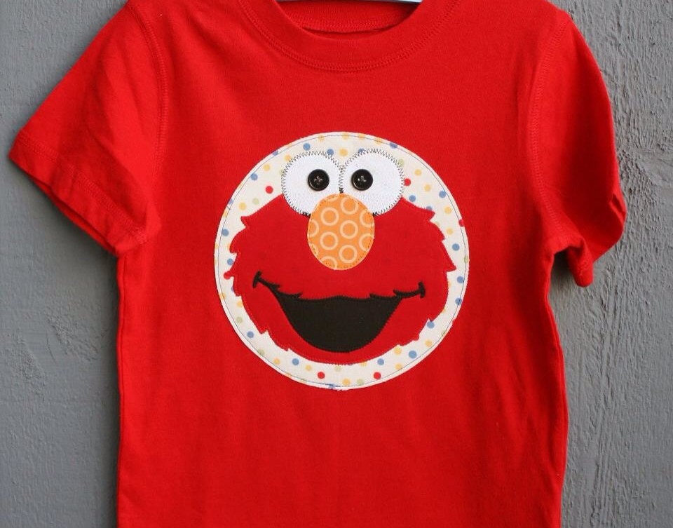 Custom Elmo Birthday Tee Shirt - Red Monster shirt - Sesame street birthday shirt - Elmo Birthday shirt