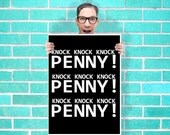 Knock Knock Knock Penny The Big Bang Theory Art  - Wall Art Print Poster 16x23 Inch - Geekery Art Geekery