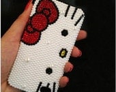 Pearl cat  iPhone 4 case iPhone 5 case iPhone 5 cover iphone 4s case bling bling iphone case,iphone cover
