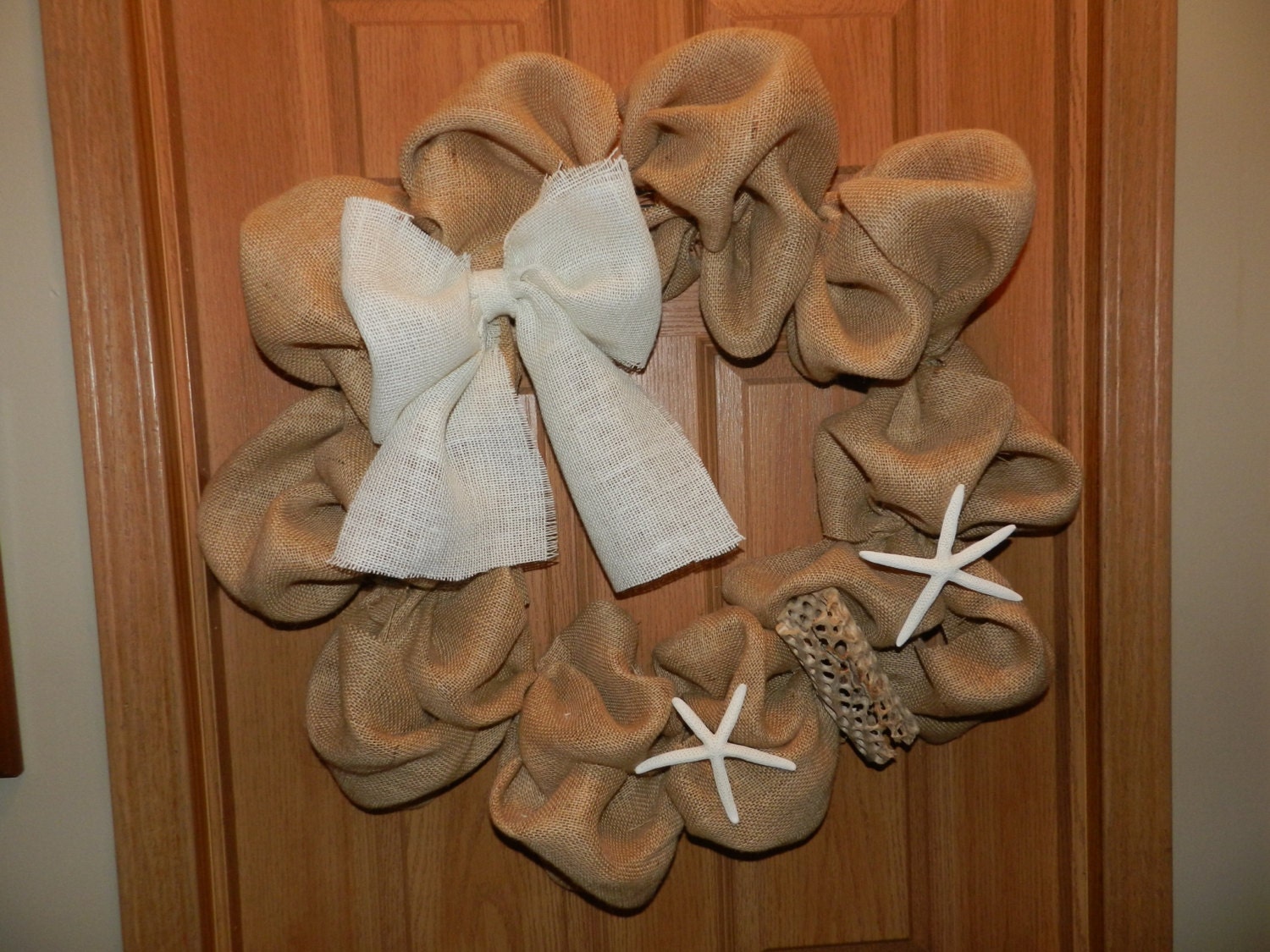 20inch Beach Inspired Burlap Wreath