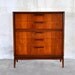 Mid-Century Danish Modern Solid Walnut Highboy Tallboy Dresser c. 1950s - 1960s