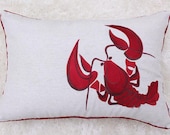 Housewares animal Pillow lobster Pillow cover white Cushion cover Linen pillow cover Home Decor