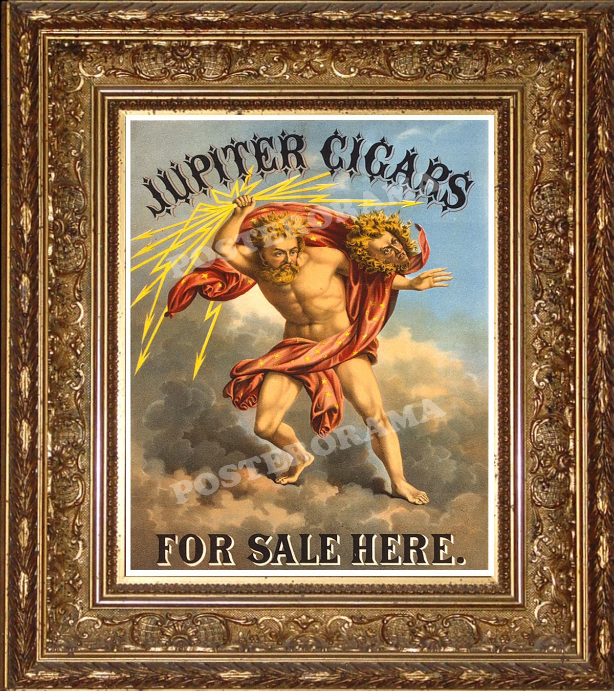 Jupiter Cigars king of Rome POSTER 8 x 10 small cigarette print  god of sky and thunder