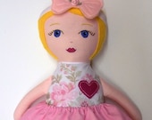 Bella Doll - Rag Doll In Cloth and Wool Felt