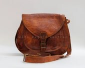 Leather Ladies handbag (10 Inch )/ Gypsy Style/ Messenger Bag/ Satchel/ Small Travel Pouch/ Camera Case/ Handmade/ Shoulder Bag