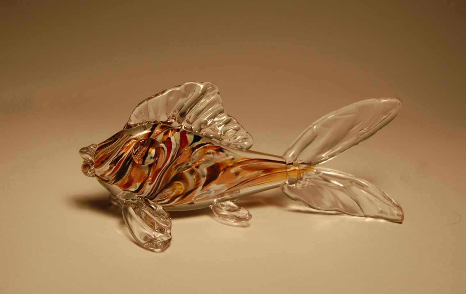 hot sculpted glass fish