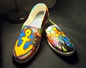 Hand-Painted, Custom Canvas Shoes